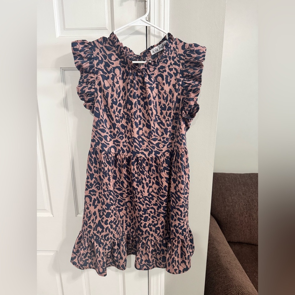 Wild Feathers Animal Print Dress